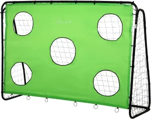 2-in-1 Soccer Goal Target -Indoor & Outdoor Soccer Set - 8ft x 3ft with Durable Steel Frame & All-Weather Net