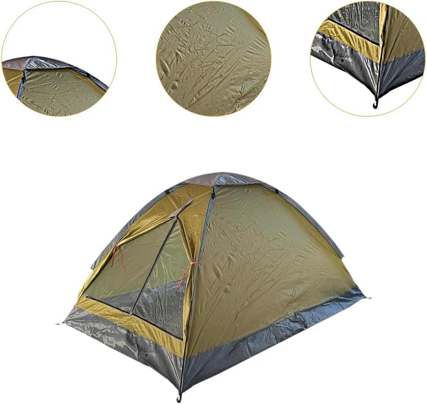 2 Person Camping Tent Foldable Accessories Dome Shade Easy to Set up Outdoor Tent for Hiking Trekking Backyard Garden Outdoor