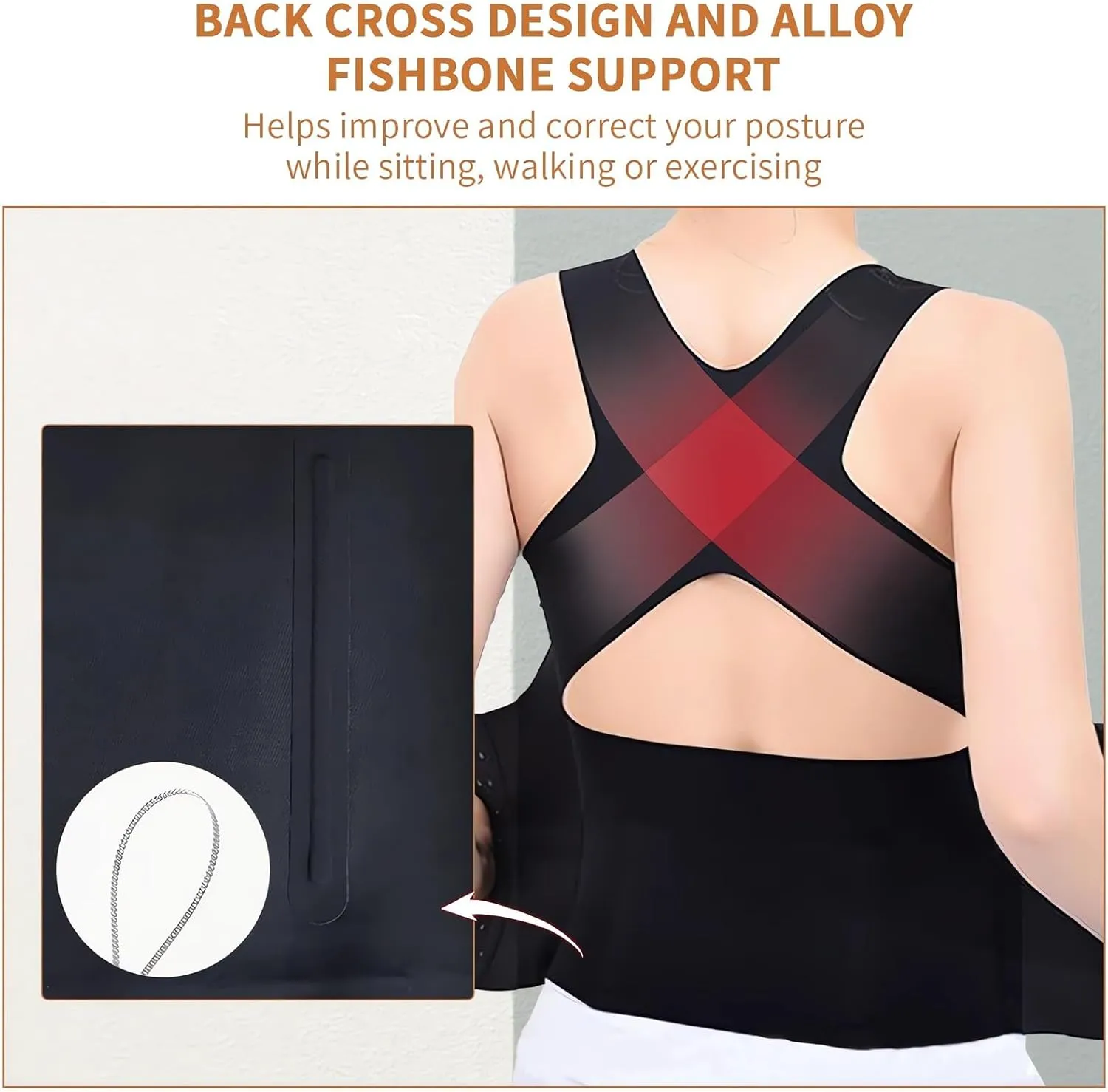 3-in-1 Waist Trainer Bra Waist Trainer Shaper Cami Slimming Compression Tank Tops Bra Vest for Women Tummy Control