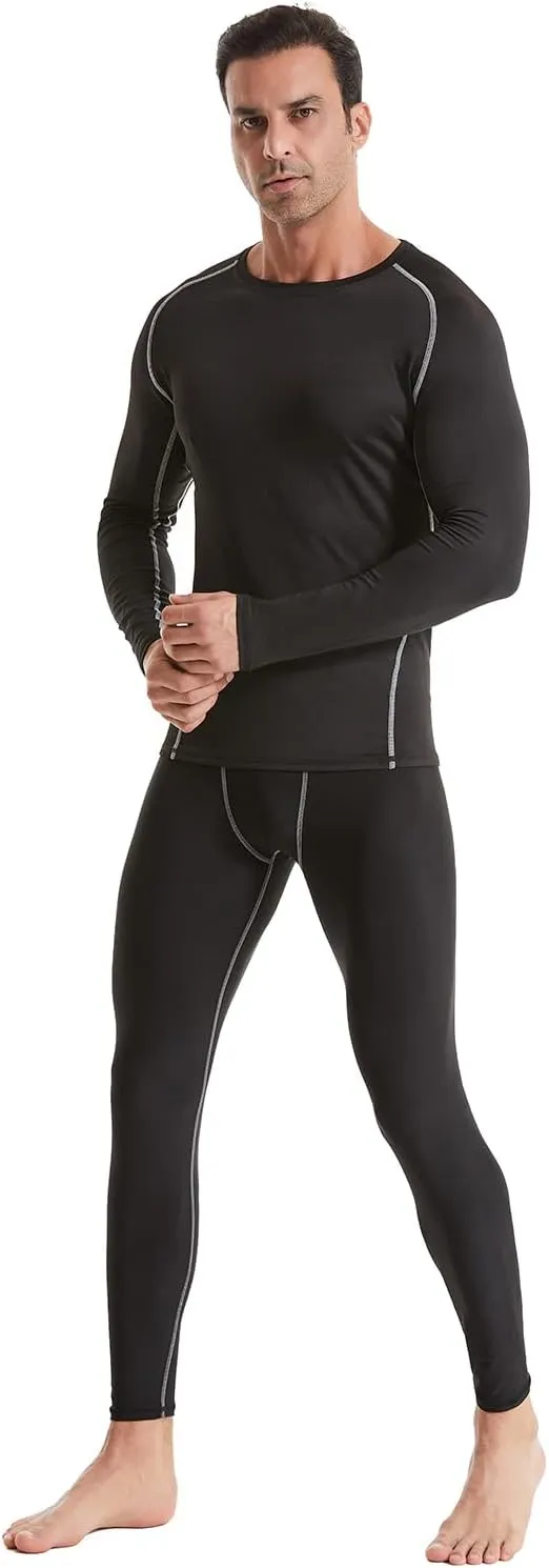 4,5,6 Pack Men's Compression Shirts Long Sleeve Rash Guard Workout Undershirt Base Layer Athletic Shirt