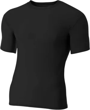 A4 Men's Compression Crew Short Sleeve