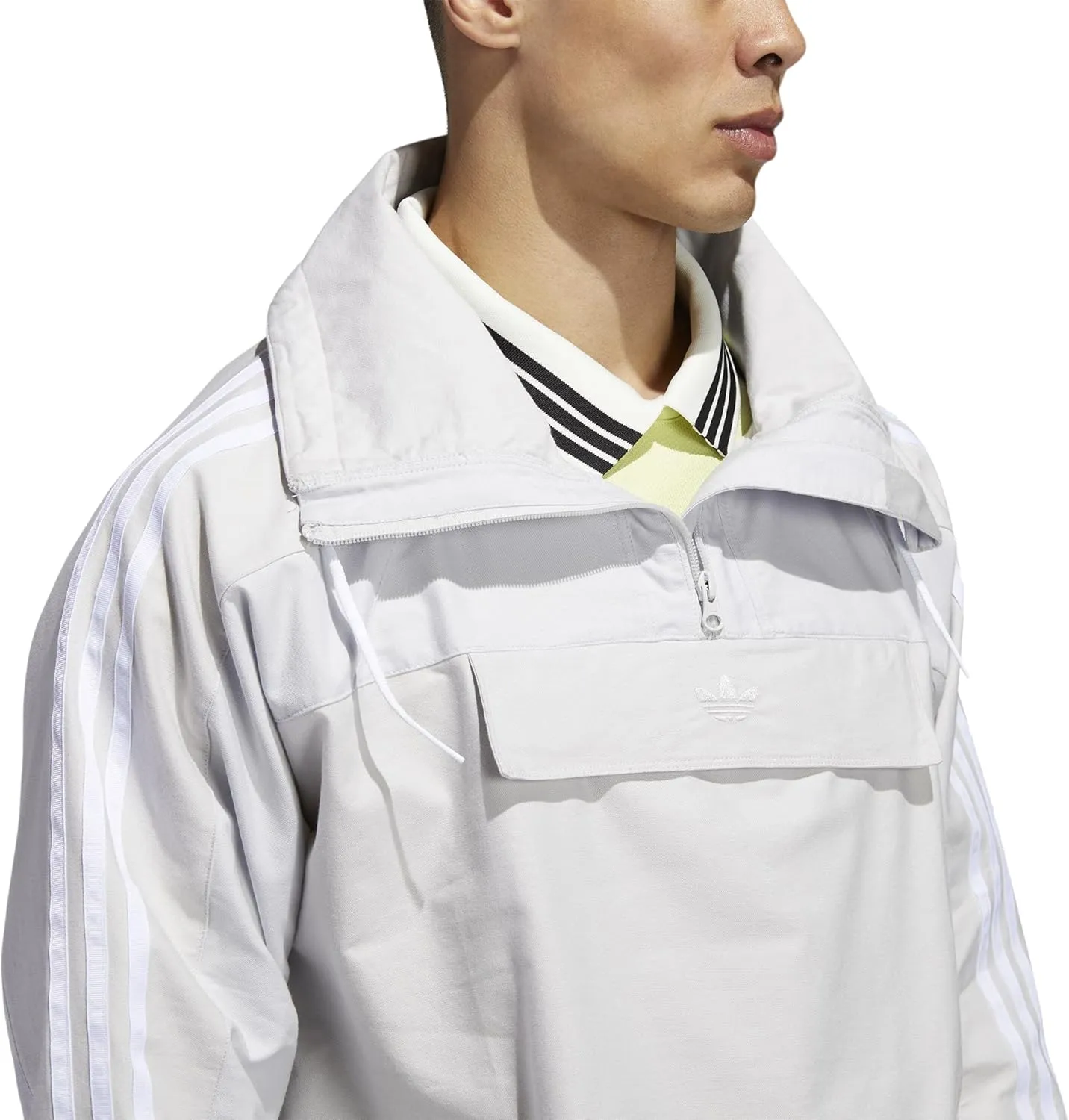 adidas Men's Anorak Jacket, Grey One / Dash Grey / Black