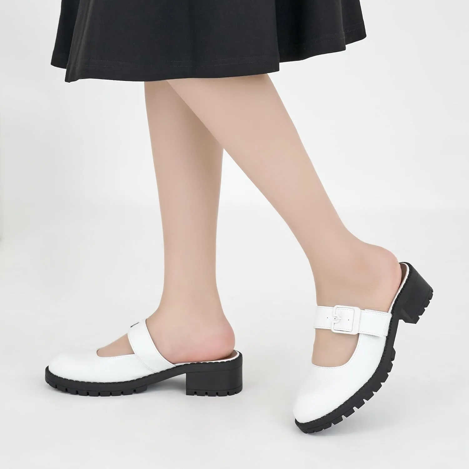 Alicegana Mules for Women Dressy Clogs: Comfort Platform Chunky Backless Mules Slip On Work Casual Loafers Slides Shoes