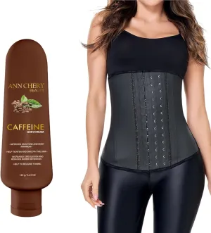Ann Chery 2021 Latex Waist Trainer for Women |3 Hook Body Shaper|High Compression Colombian Waist Cincher |Daily & Sports Use