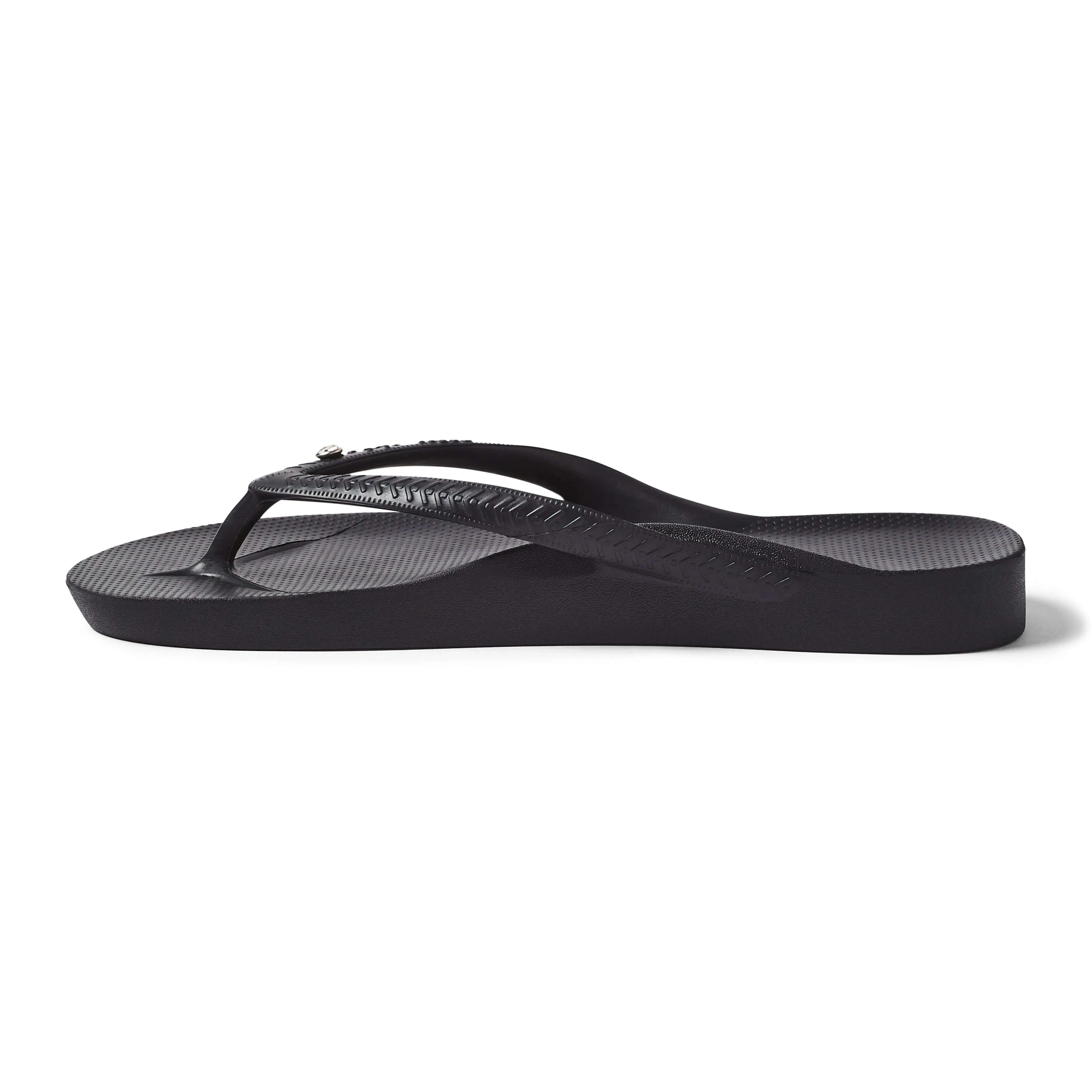 Archies Arch Support Thongs Crystal Black