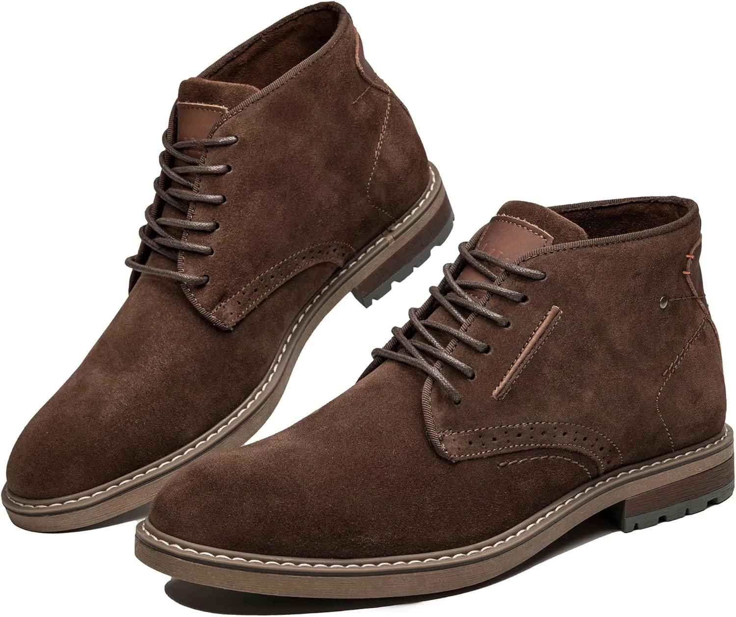 Arkbird Mens Chukka Boots Suede Leather Classic Fashion Casual Ankle Lace-up Dress Boots for Men
