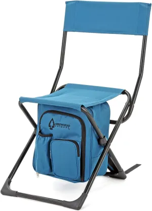 Arrowhead Outdoor Multi-Function 3-in-1 Compact Camp Chair: Backpack, Stool & Insulated Cooler, w/Bottle Holder & Storage Bag, External Pockets, Backrest, Fishing, Hiking, Heavy-Duty, USA-Based