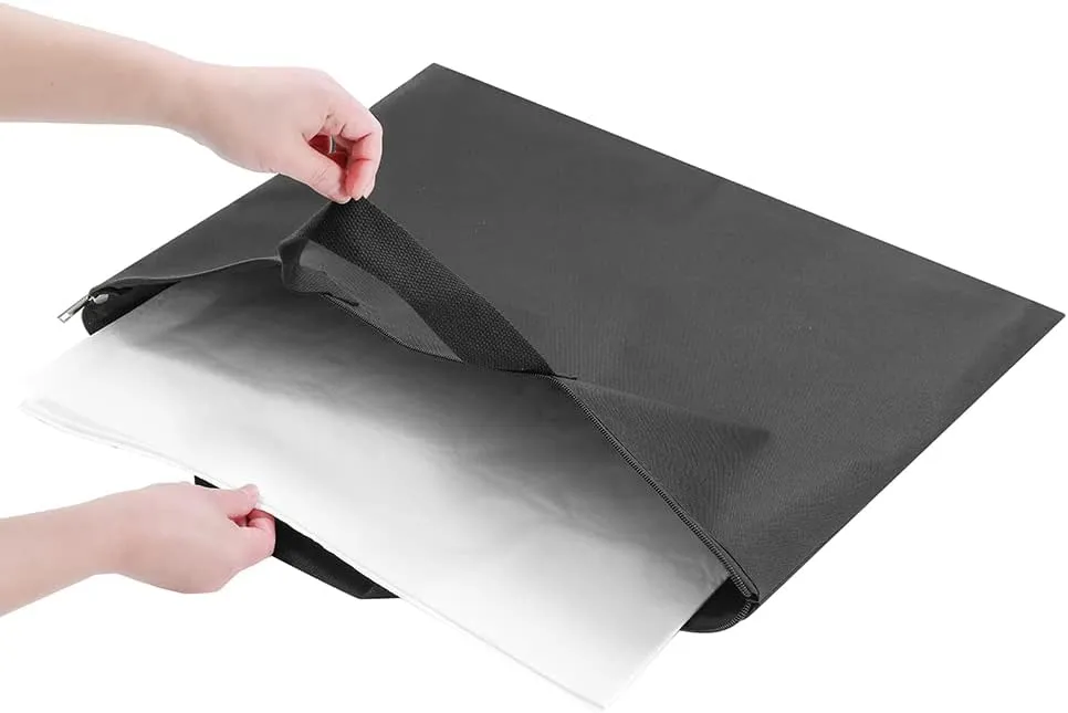Art Portfolio Bag, Drawing Sketch Poster Board Project Sketchbook Carrier Case, 600D Oxford Fabric Waterproof Protector Carrying Storage Tote for Artist, Black