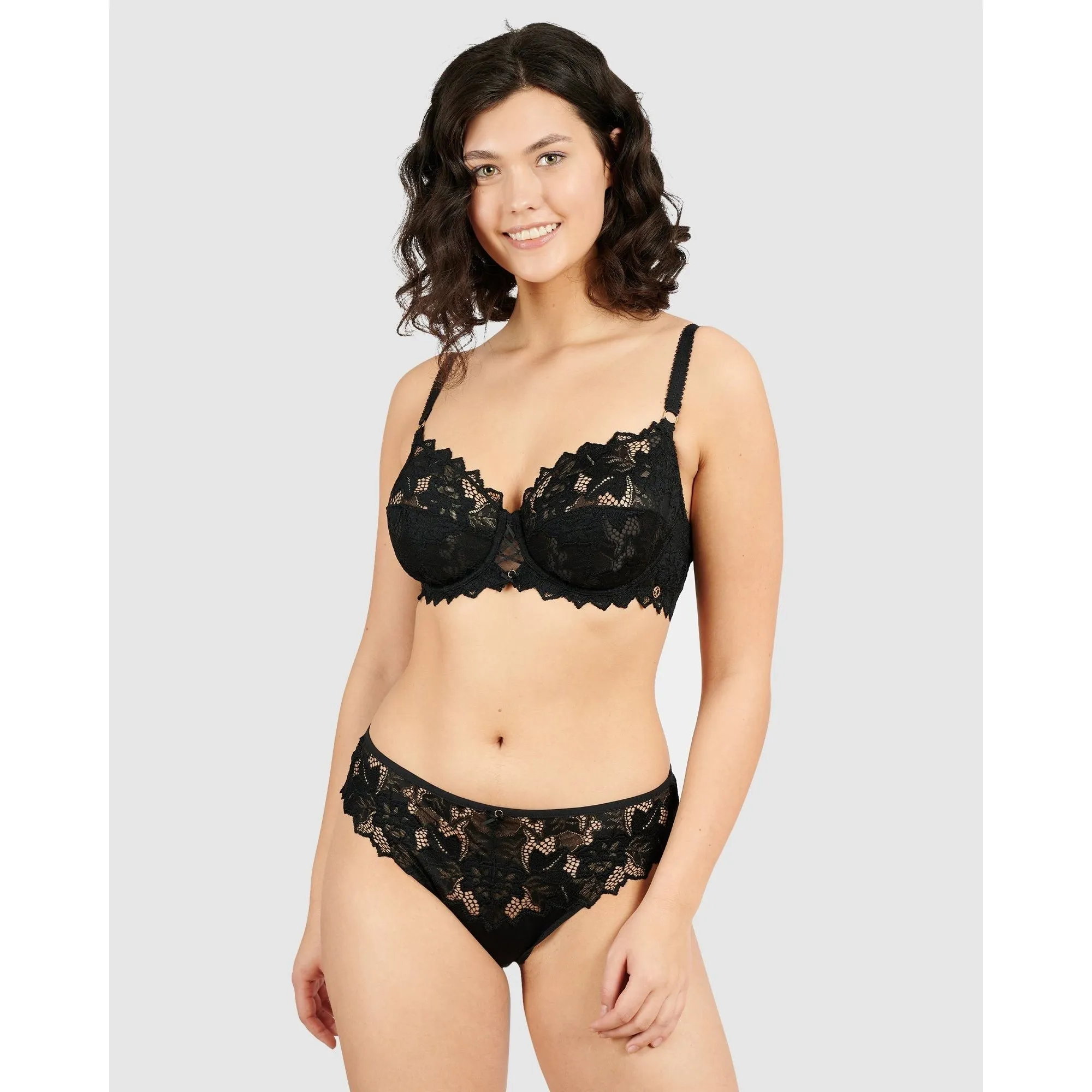 Arum Prima Underwire Unlined Scalloped Lace Bra