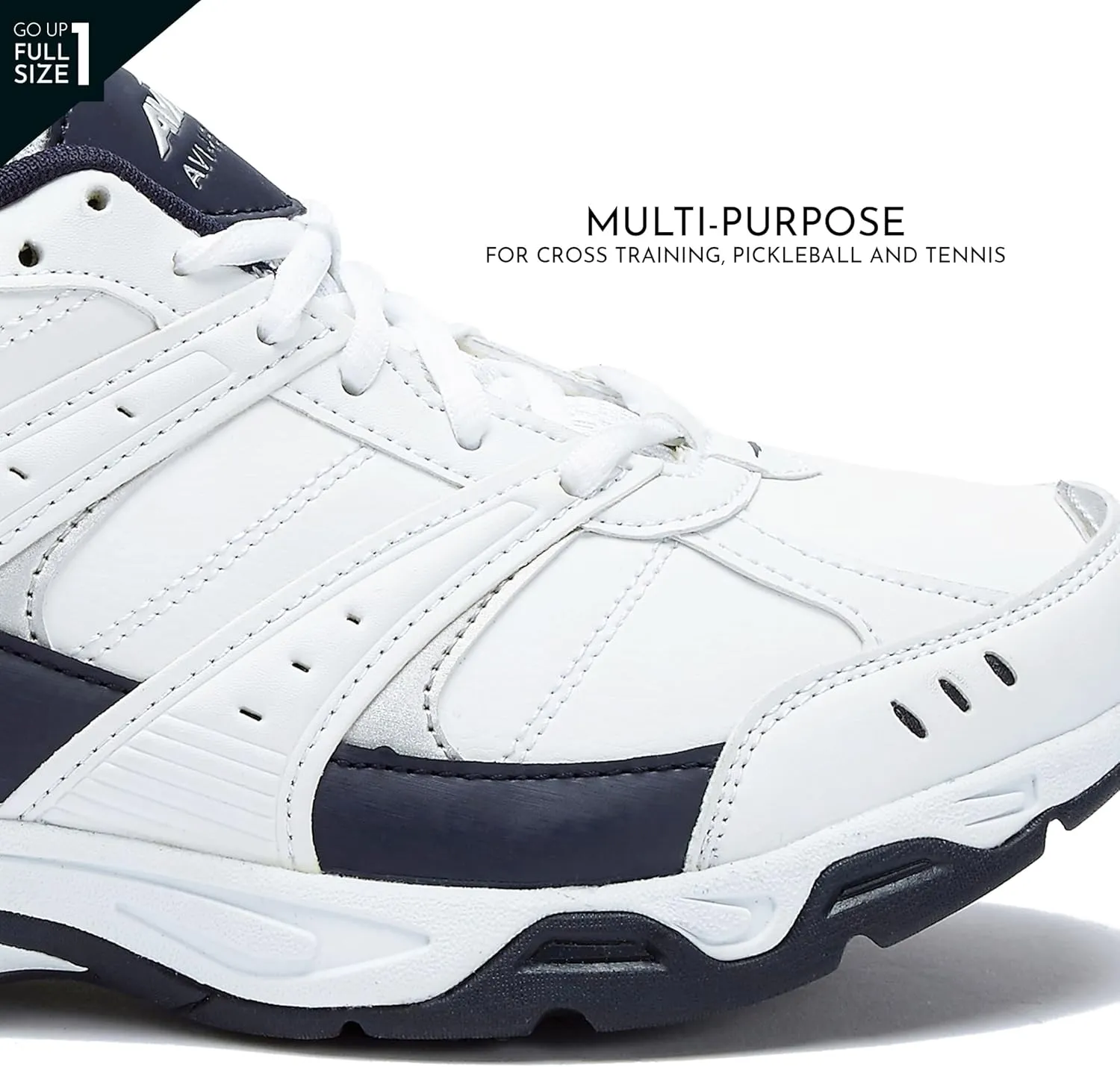 Avia Avi-Verge Mens Sneakers - Cross Trainer Mens Tennis Shoes, Pickleball or Walking Shoes for Men, Medium or Extra Wide Width Court Shoes Size 7 to 16