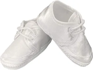 Baby Boy Satin Bootie Perfect for a Christening Baptism or Any Special Occasion