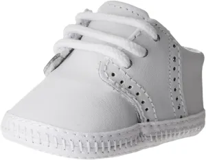 Baby Deer White Leather Saddle Oxford Crib Shoe, Infant, Unisex, Sz 0
