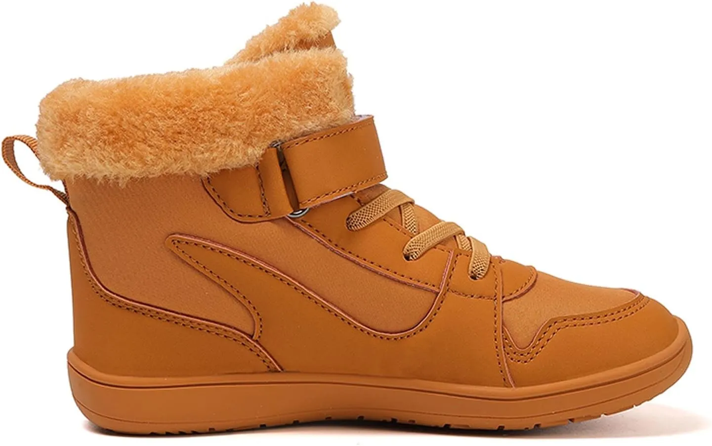 Barefoot Shoes Kids Boys Girls Trail Running Shoes Minimalist Zero Drop Sole Cotton Boots Fur Lined Hiking Walking Shoes (Little Kid/Big Kid)
