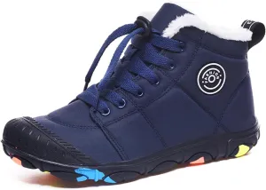 Barefoot Shoes Kids Boys Girls Trail Running Shoes Minimalist Zero Drop Sole Cotton Boots Fur Lined Hiking Walking Shoes (Little Kid/Big Kid)