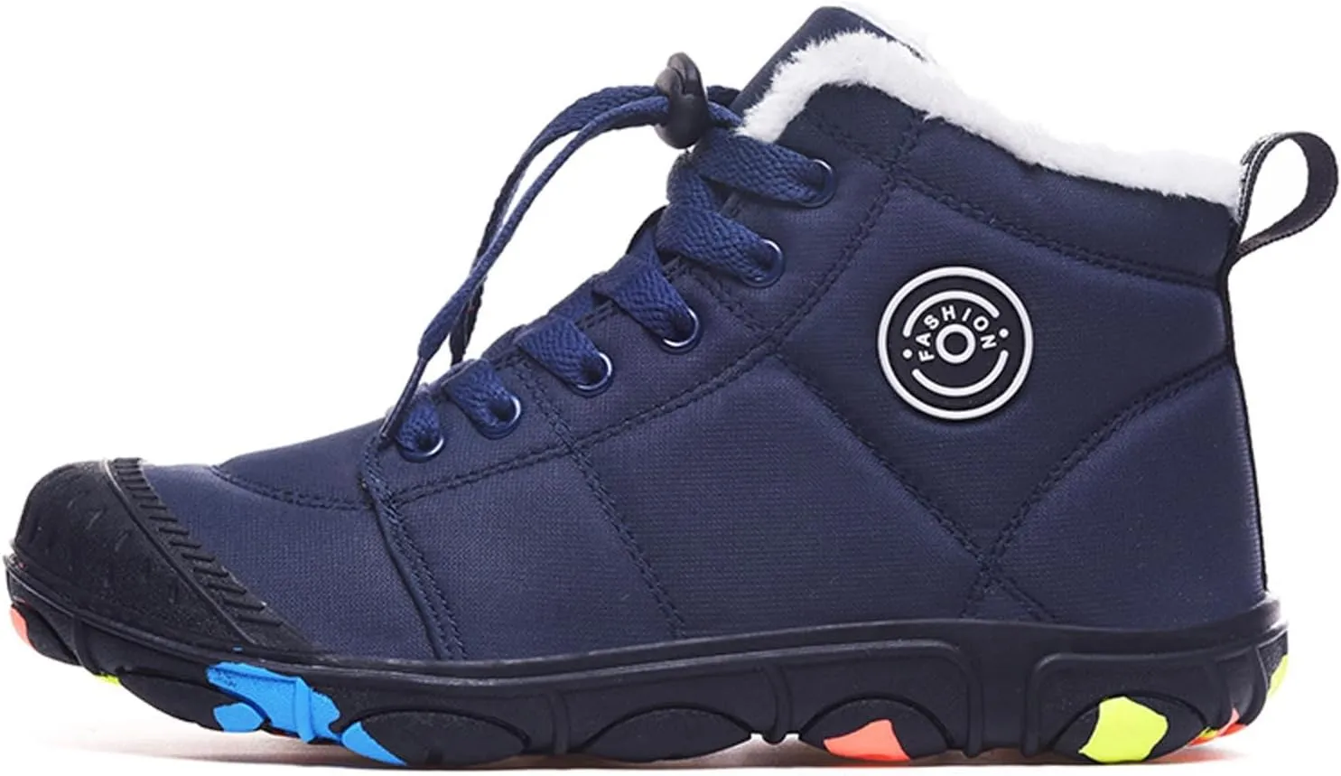 Barefoot Shoes Kids Boys Girls Trail Running Shoes Minimalist Zero Drop Sole Cotton Boots Fur Lined Hiking Walking Shoes (Little Kid/Big Kid)