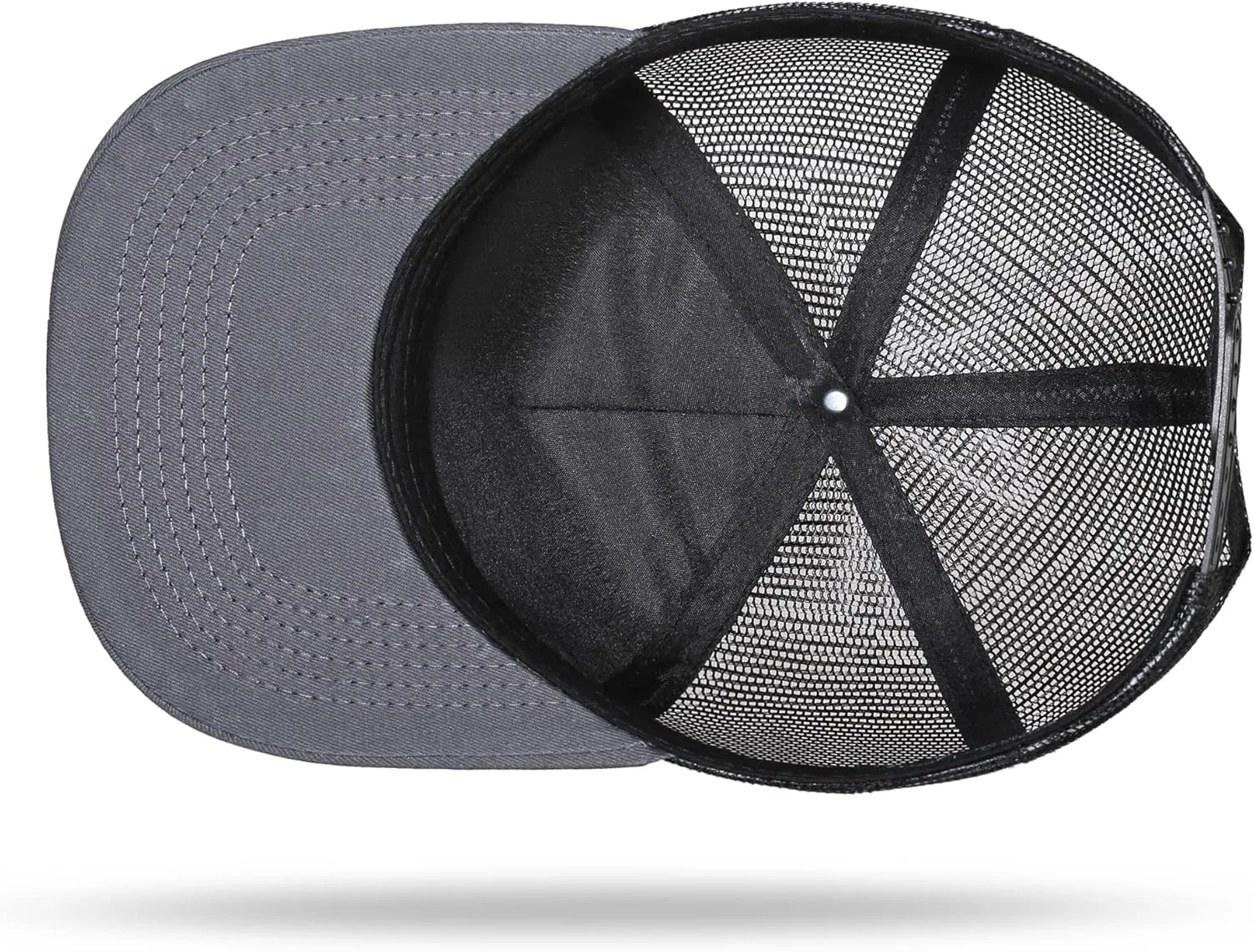 Baseball Cap, Snapback Trucker Hat for Men & Women with American Flag and Adjustable, Breathable Mesh, Flat Bill Hats