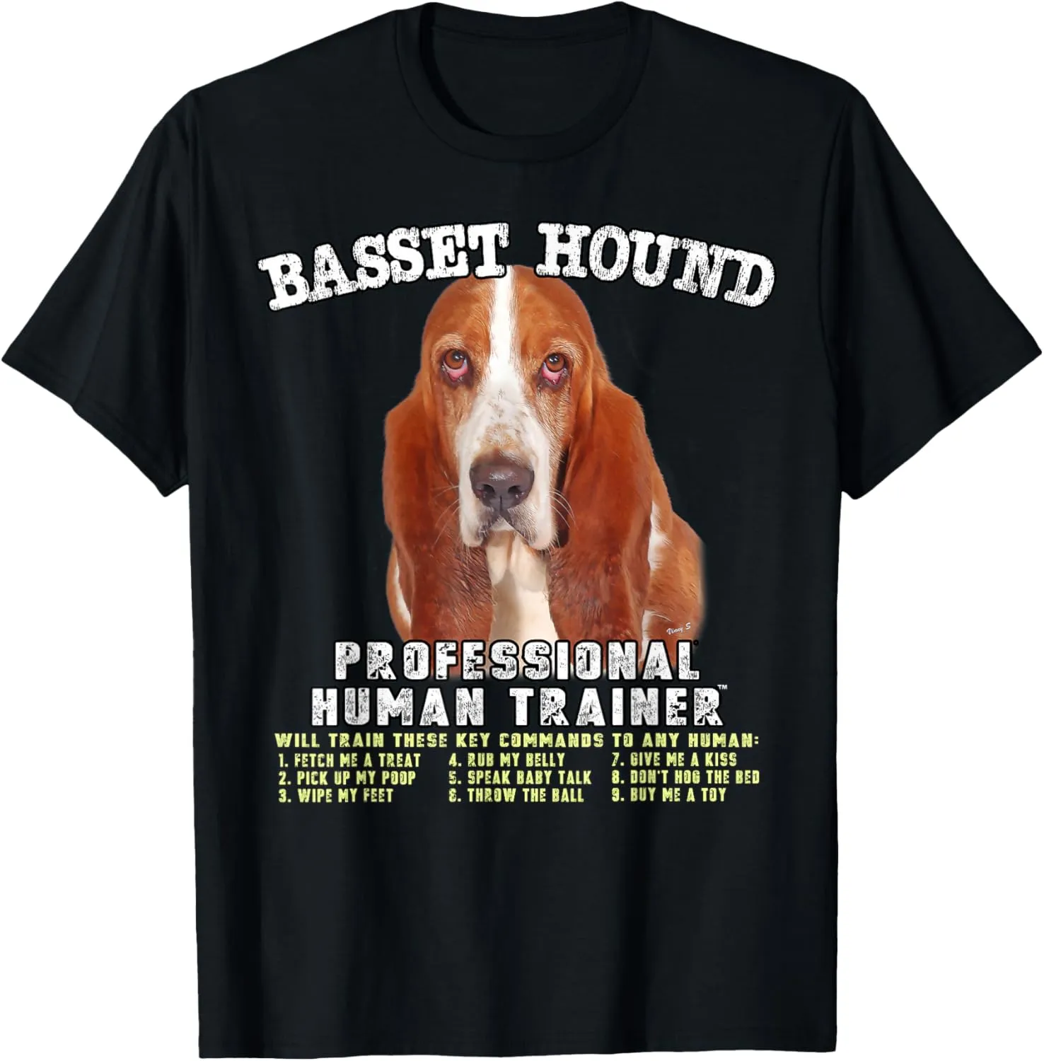 Basset Hound Professional Human Trainer T-Shirt