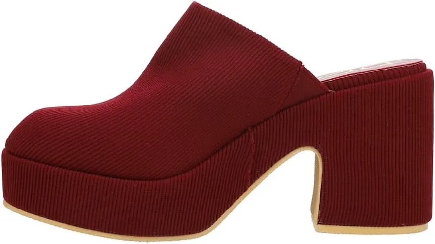 BEACH by Matisse Womens Jayde Platform Mule Clogs Casual - Red