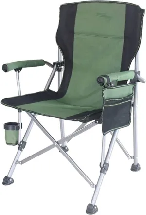Beach Chair Folding Camping Chair,Upholstered Armrest Folding Chair,with Cup Holder Mesh Side Pockets,Can Support 308 Pounds (Color : Blue)