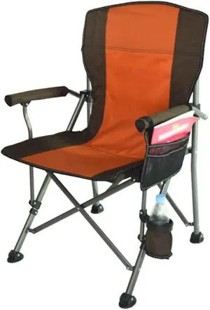 Beach Chair Folding Camping Chair,Upholstered Armrest Folding Chair,with Cup Holder Mesh Side Pockets,Can Support 308 Pounds (Color : Green)
