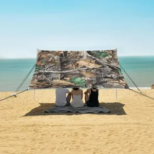 Beach Shade Tent with UPF50  UV Protection,Leaf Camouflage Lightweight Camping Sun Shelter for Outdoor,Camping Trips, Fishing, Backyard,Picnics,Easy Set Up and Carry 9x10.5 FT