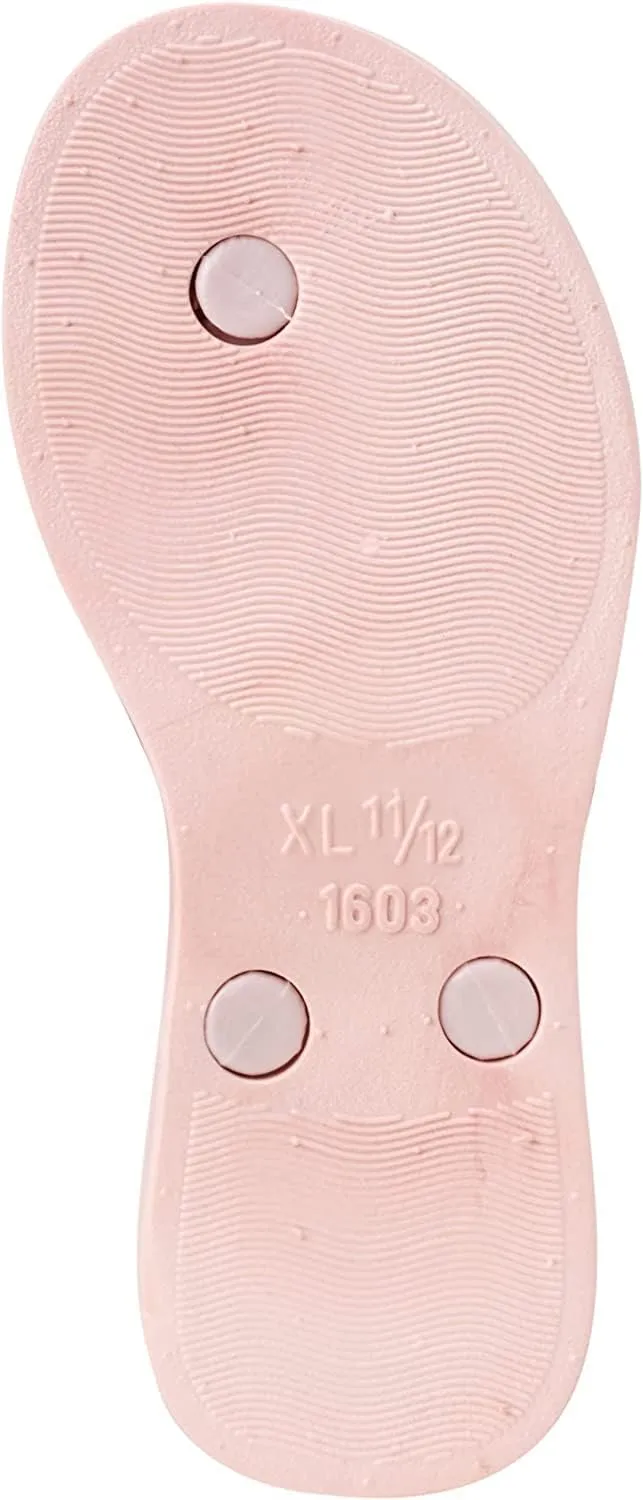 bebe Girls' Sandals - Open Toe Summer Flat Dress Shoes Snap Buckle Sandals with Chiffon Flower Design and Cushioned Sole