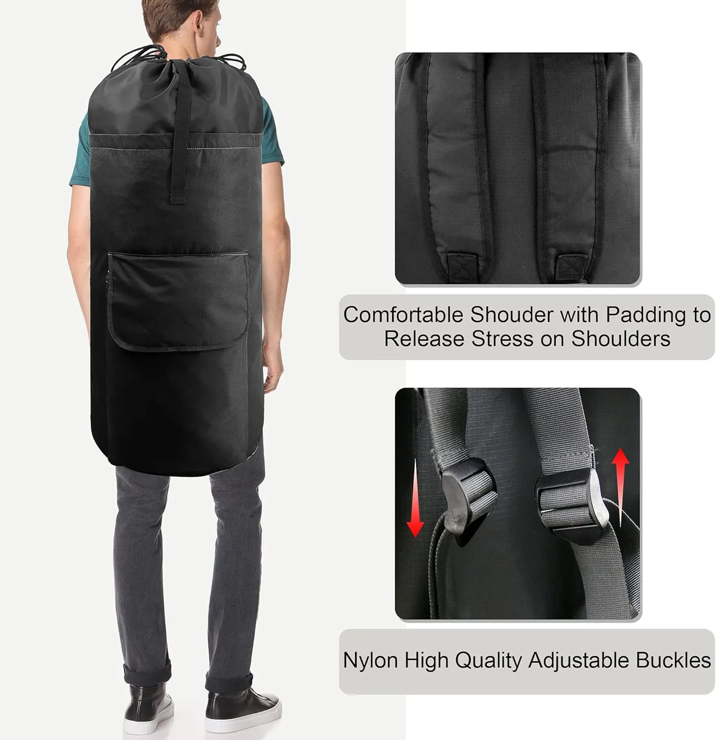BeeGreen Laundry Backpack Bag Extra Large Heavy Duty