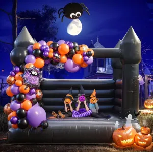 Black Bounce House for Adults & Kids, 13.5FT x 11.5FT x 10FT PVC Commercial Grade Bounce House with 750W Powerful Blower for 5-12 Year Olds, Ideal for Parties & Events