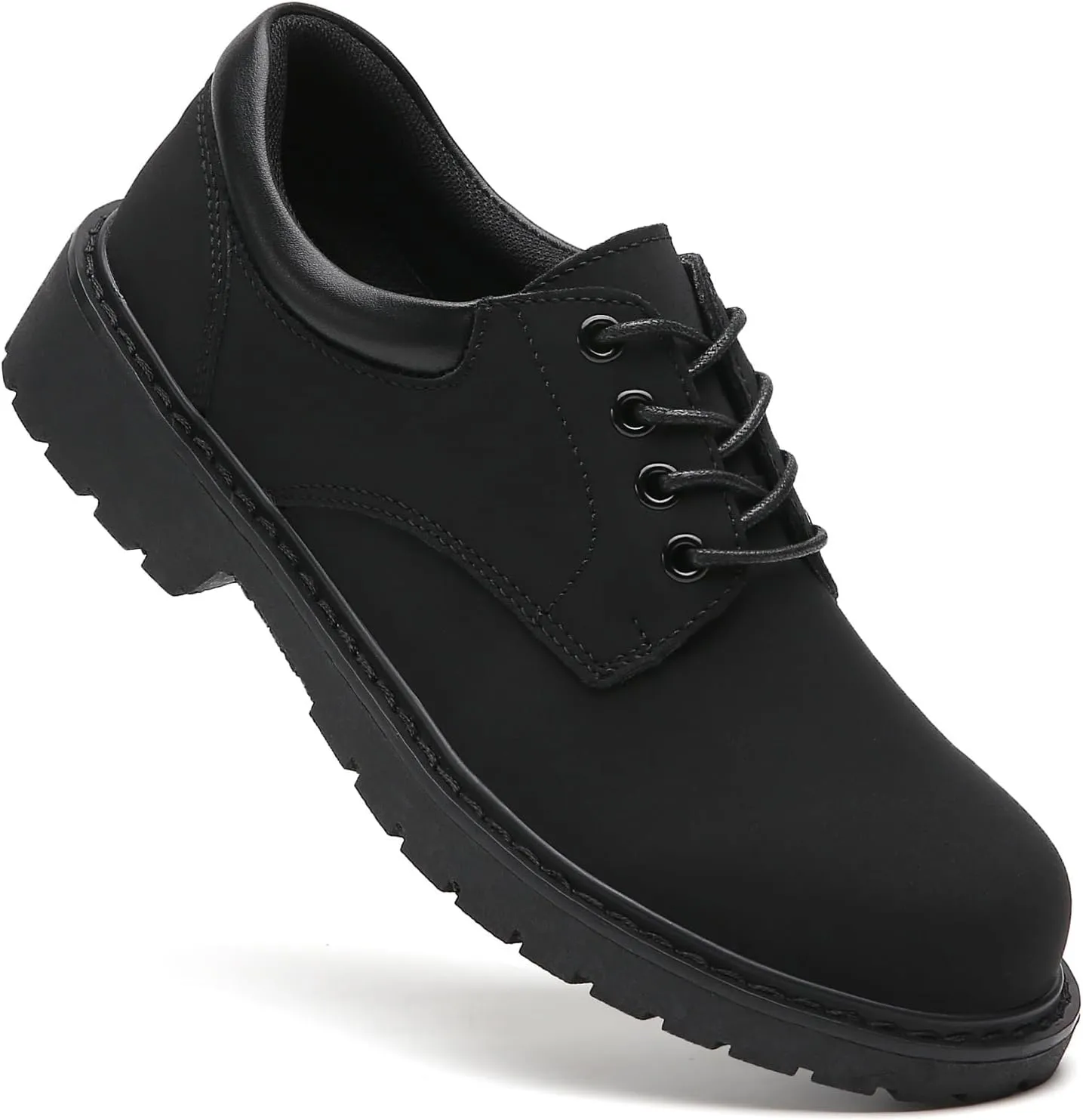 Black Oxford Shoes for Women Leather Work Office Non Slip Dress Shoes Comfortable Shoes
