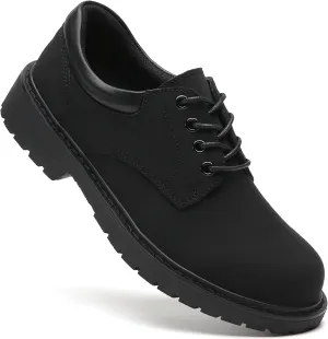 Black Oxford Shoes for Women Leather Work Office Non Slip Dress Shoes Comfortable Shoes