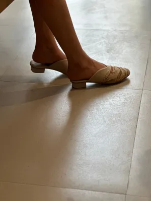 Bougainvillea Beige Mule