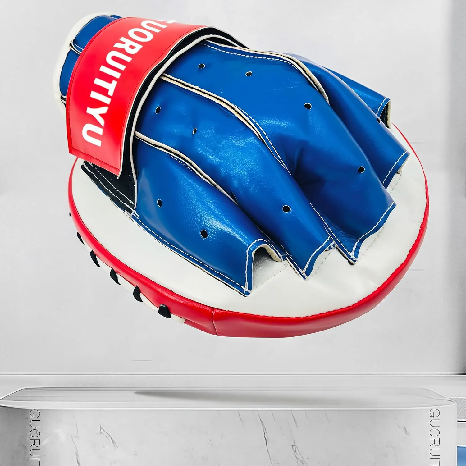 Boxing Mitts, MMA Punching Mitts, Microfiber Leather - Ideal Padding & Stability, Focus Punch Mitt, Target Focus Pads, Kick Shield for Muay Thai Training