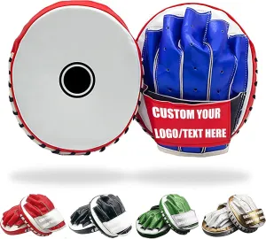 Boxing Mitts, MMA Punching Mitts, Microfiber Leather - Ideal Padding & Stability, Focus Punch Mitt, Target Focus Pads, Kick Shield for Muay Thai Training