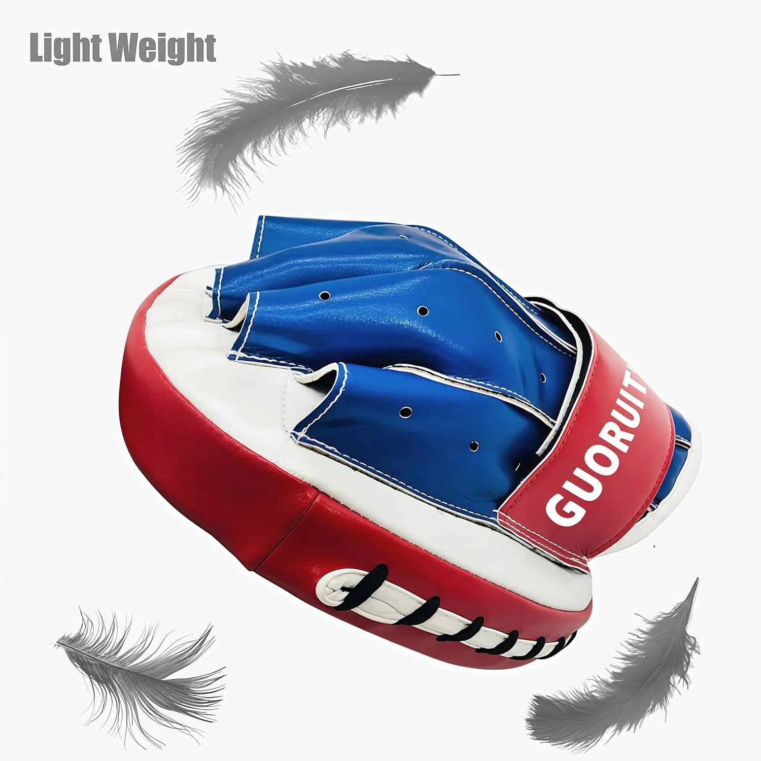Boxing Mitts, MMA Punching Mitts, Microfiber Leather - Ideal Padding & Stability, Focus Punch Mitt, Target Focus Pads, Kick Shield for Muay Thai Training