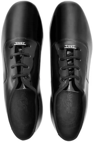 Boy's Latin Dance Shoes Professional Ballroom Dance Shoes for Kid Jazz Tango Oxford Dress Shoes, Leather, Black, #702, C10-4.5