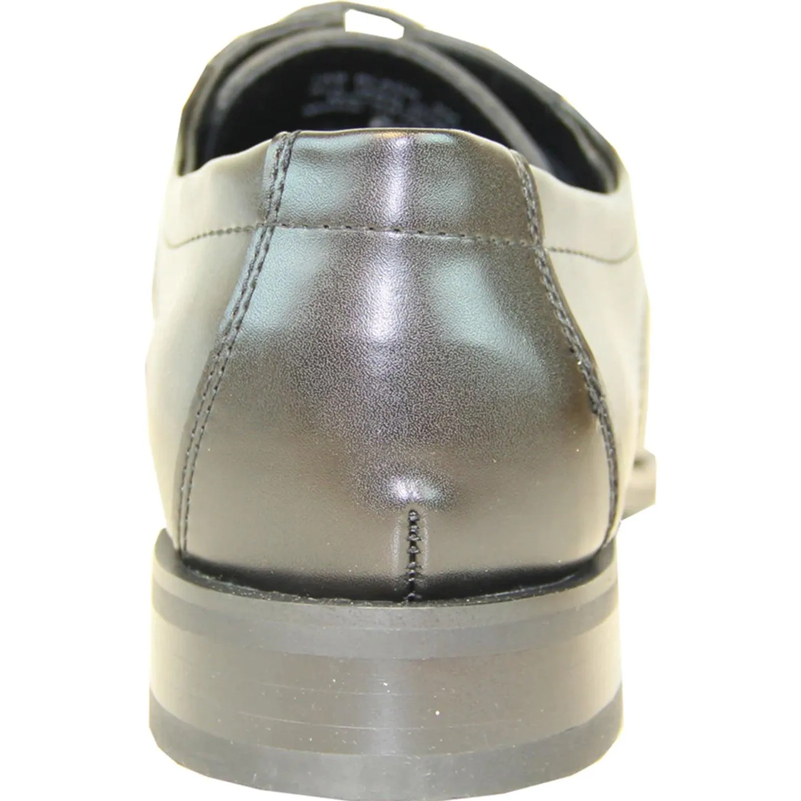 Bravo Men's Black Oxford Dress Shoes Plain Round Toe