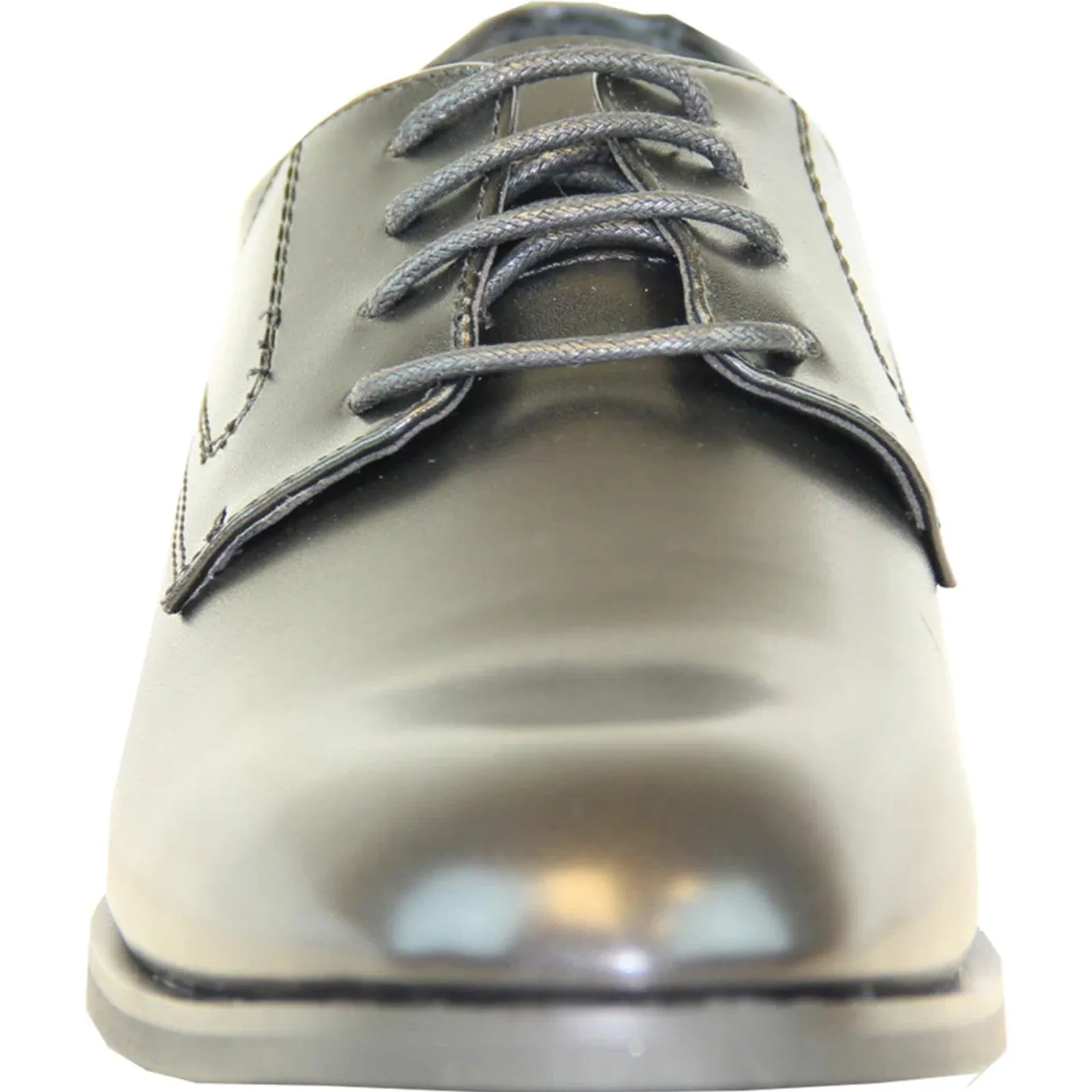 Bravo Men's Black Oxford Dress Shoes Plain Round Toe