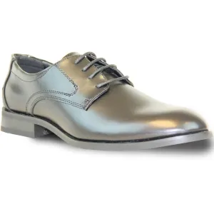 Bravo Men's Black Oxford Dress Shoes Plain Round Toe