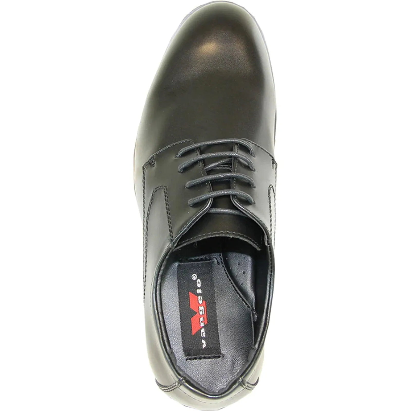 Bravo Men's Black Oxford Dress Shoes Plain Round Toe