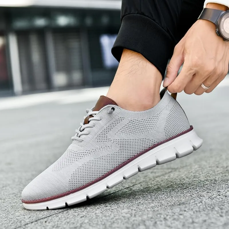 Breeze Shoes for Men Comfortable Oxfords Lace-Up Lightweight Casual Walking wearbreeze Urban Dress Shoes Breathable Upper