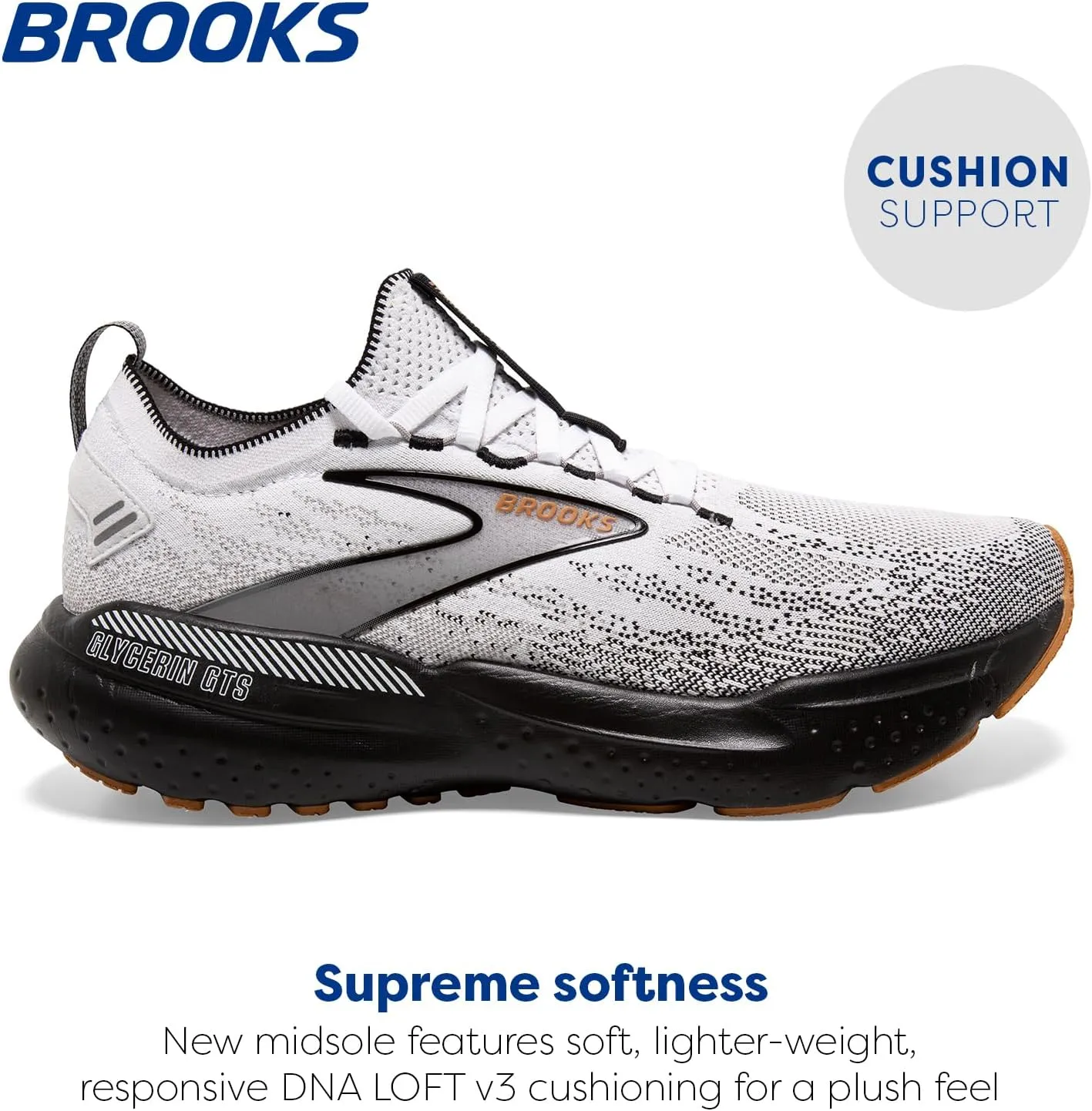 Brooks Men’s Glycerin Stealthfit GTS 21 Supportive Running Shoe