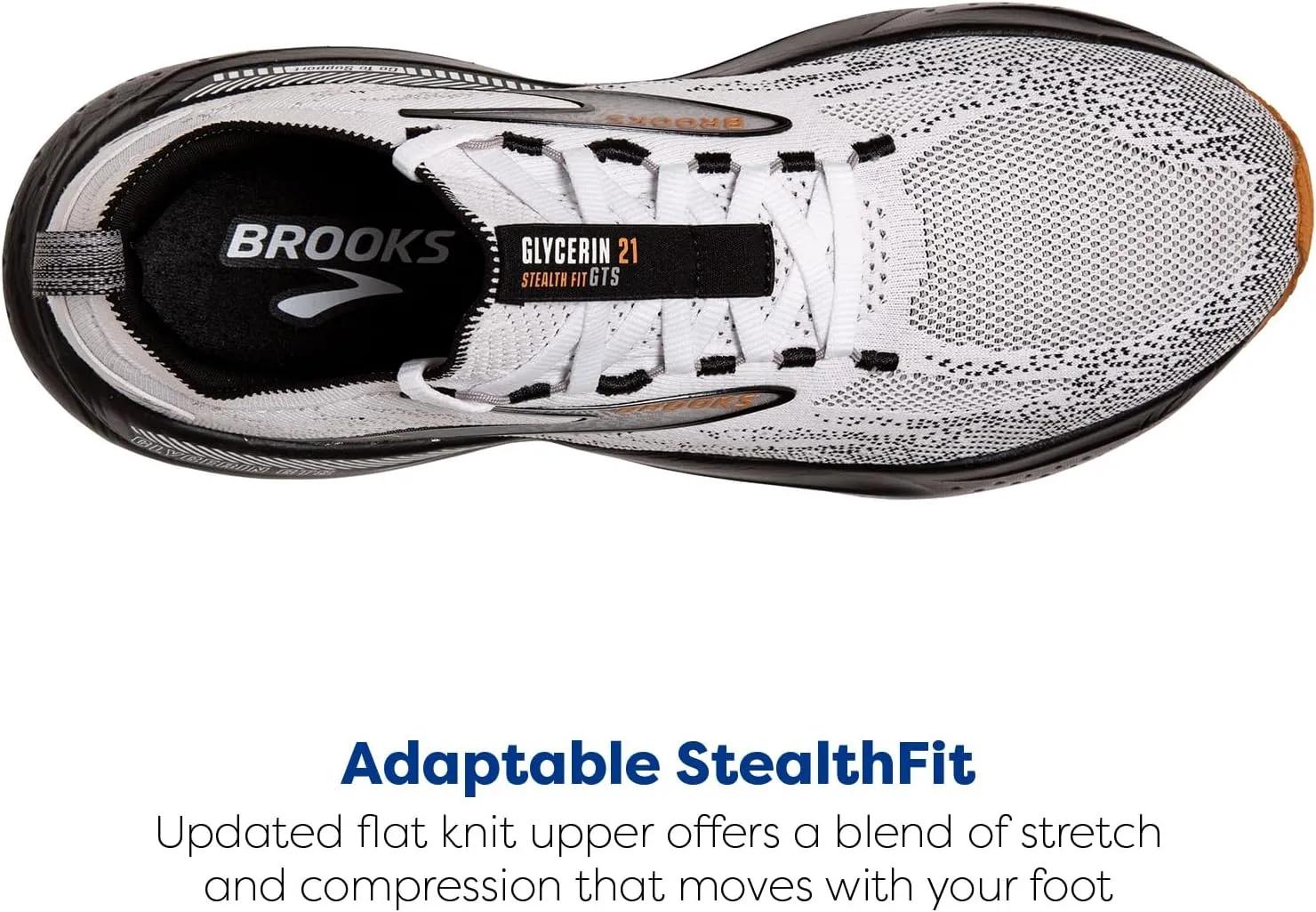 Brooks Men’s Glycerin Stealthfit GTS 21 Supportive Running Shoe