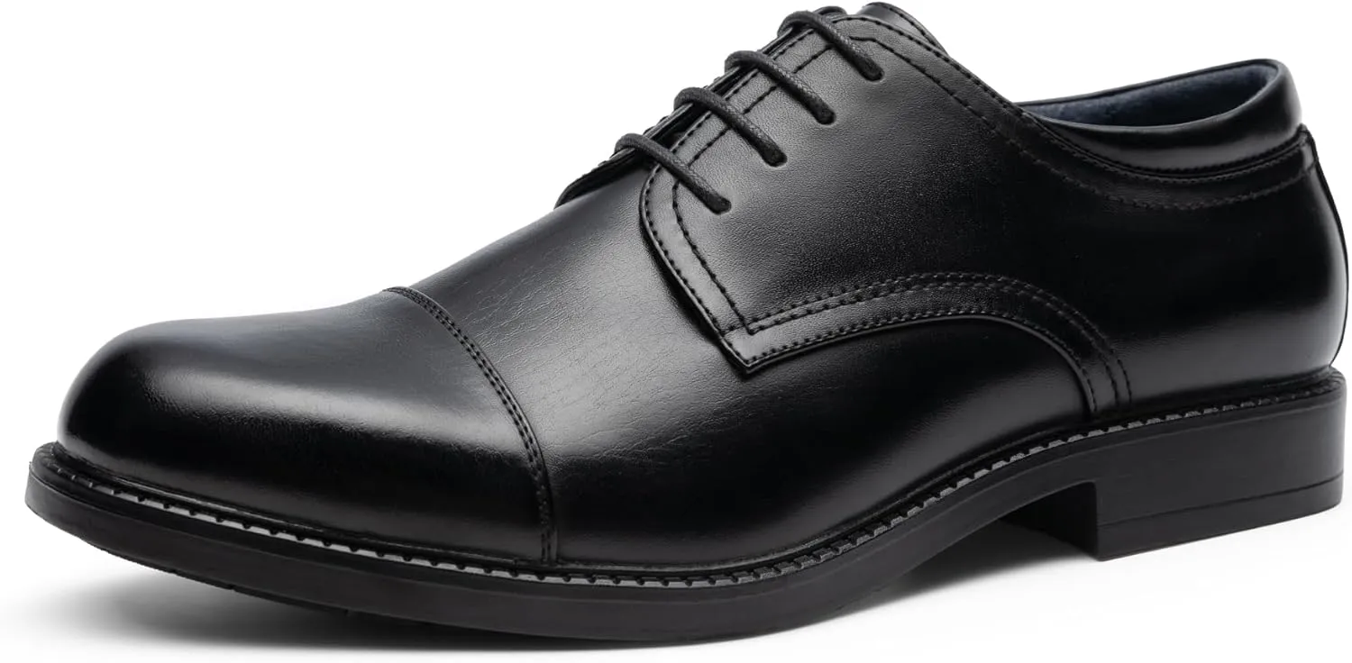 Bruno Marc Men's Dress Oxford Shoes Classic Lace Up Formal Cap Toe Shoes