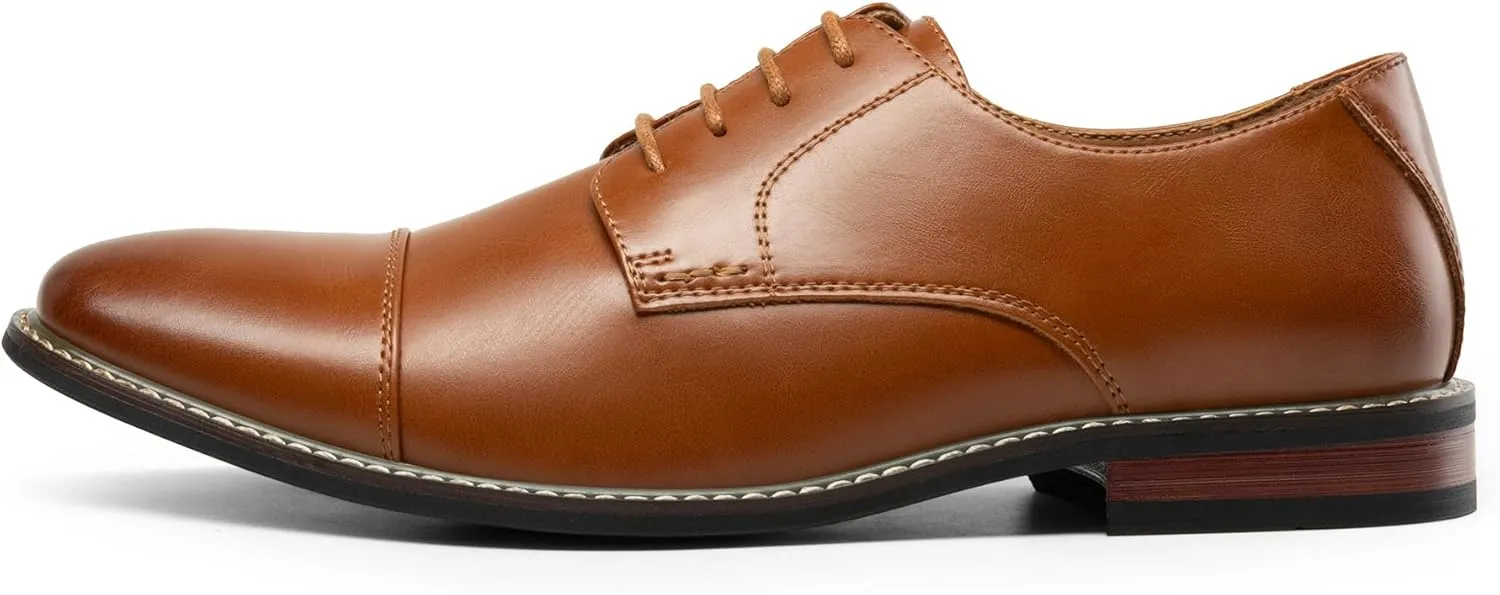 Bruno Marc Men's Prince Classic Modern Formal Oxford Lace Up Dress Shoes