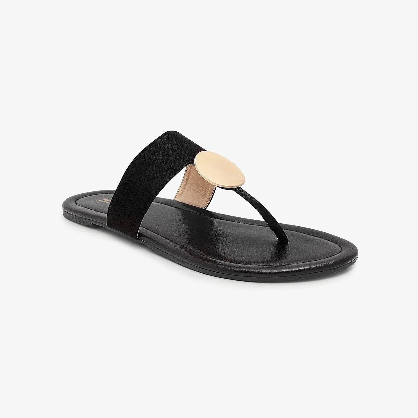 Buckled Flat Slides for Women