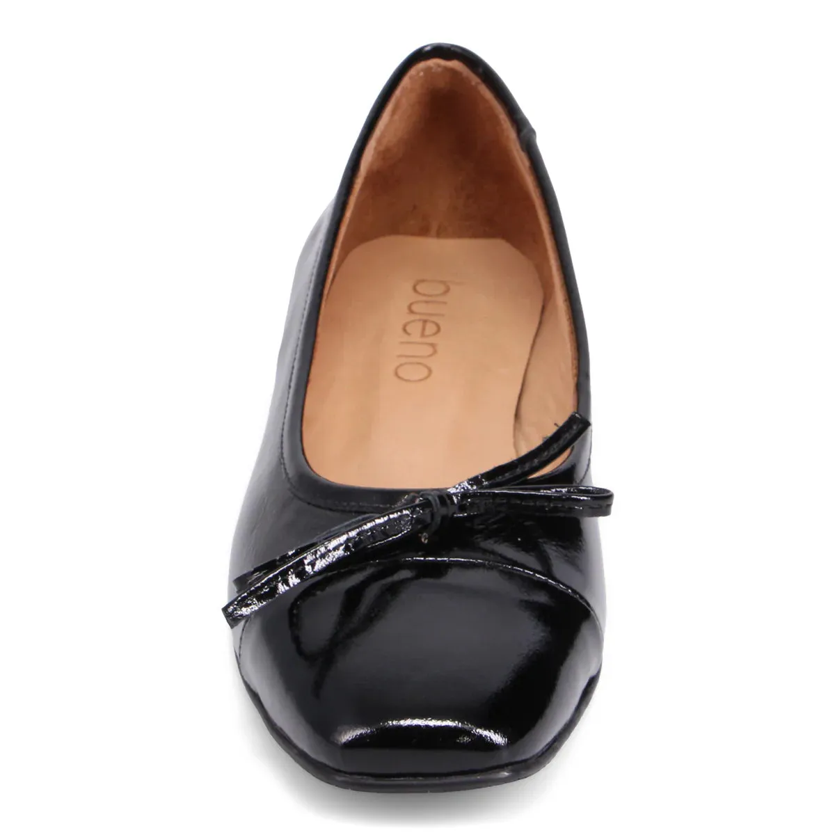 Bueno EZRA Ballet Flat in Black Patent