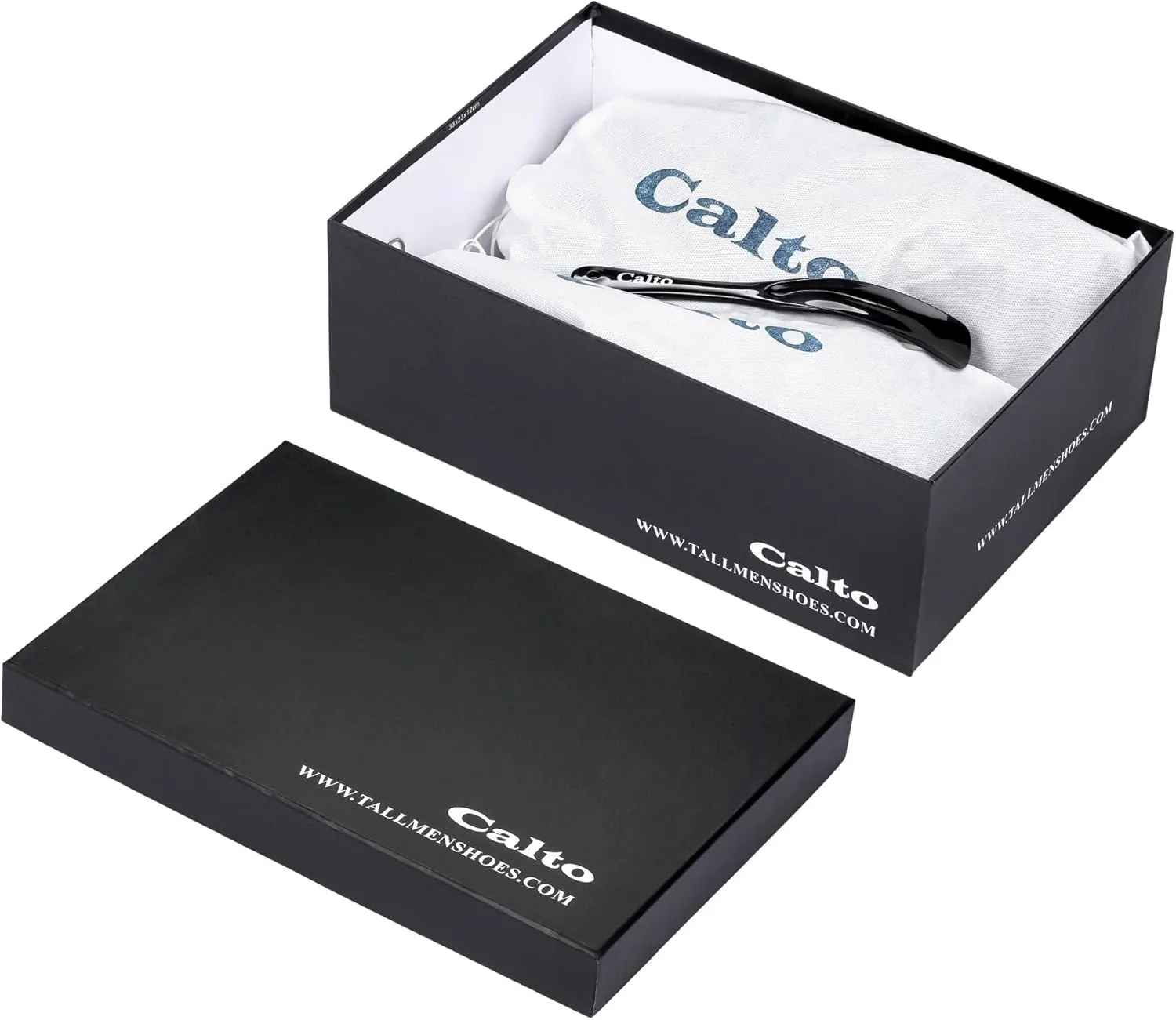 CALTO Men's Invisible Height Increasing Elevator Shoes - Black Premium Leather Lace-up Round-Toe Formal Derby Oxfords - 2.8 Inches Taller - Y7425- Size 9 D(M) US