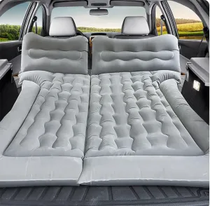 Car Air Mattress for Linco Aviator(6seats with armrest) 2020-2024, Trunk Rear Seat Inflatable Thickened Flocking Travel Camping Bed, Air Pump 2 Pillows,Grey