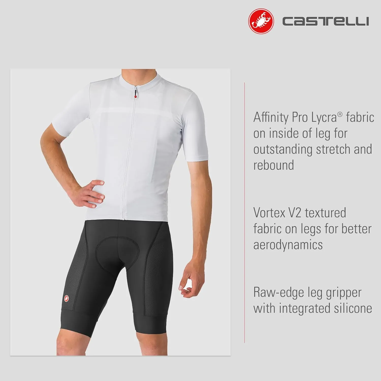 CASTELLI Men’s Competizione 2 Bibshort, All-Condition Seat Pad for Road Cycling, Gravel Biking & Top-Level Racing