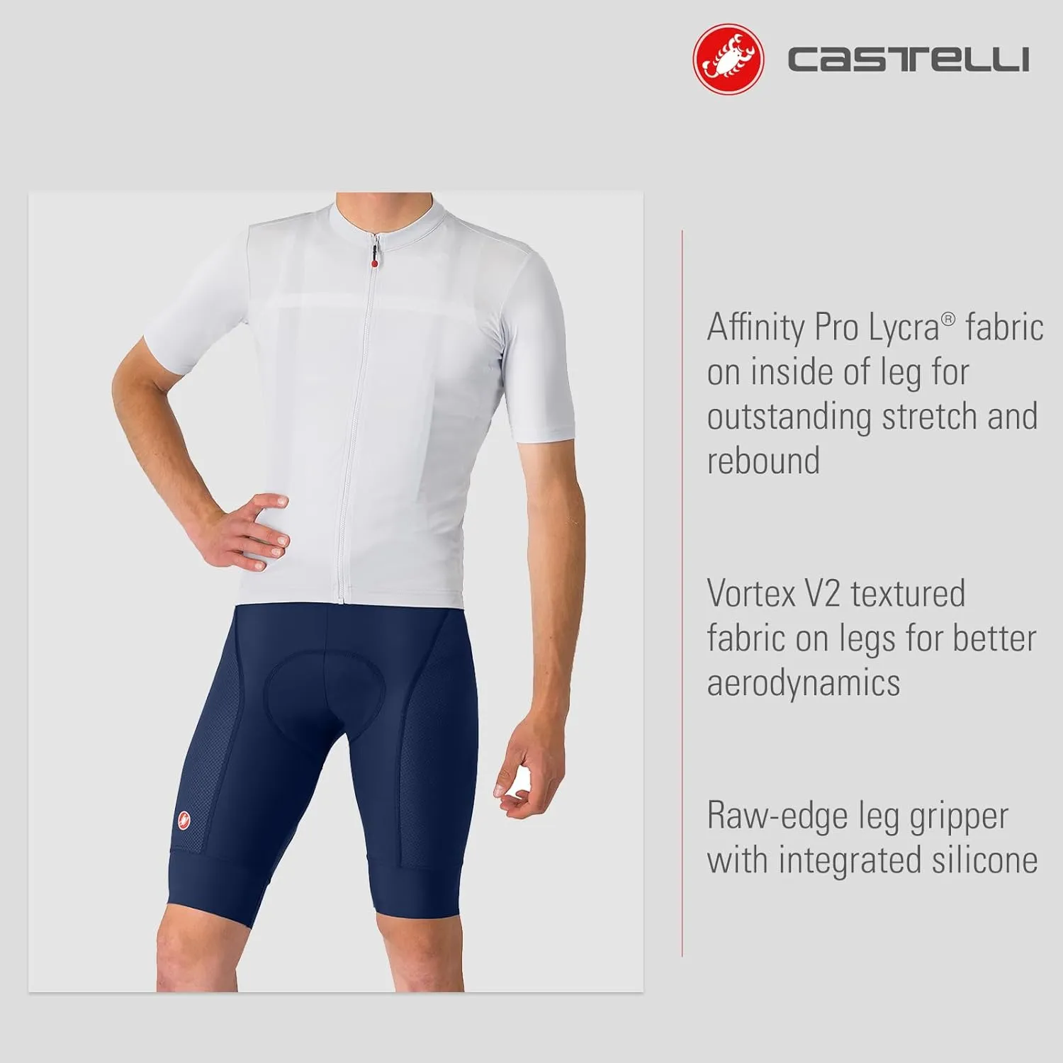 CASTELLI Men’s Competizione 2 Bibshort, All-Condition Seat Pad for Road Cycling, Gravel Biking & Top-Level Racing